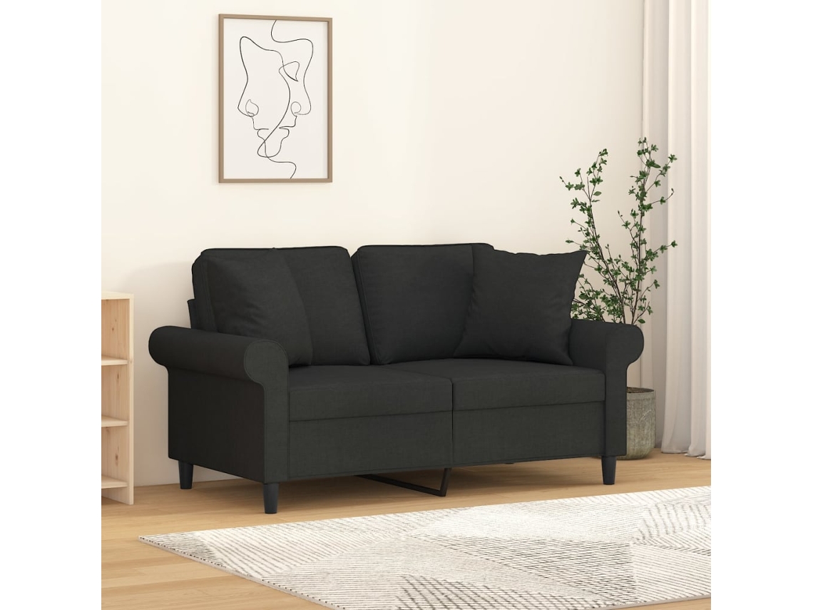 Vidaxl Almofadas Decorativas 2 Pcs 40x40 Cm Tecido Preto