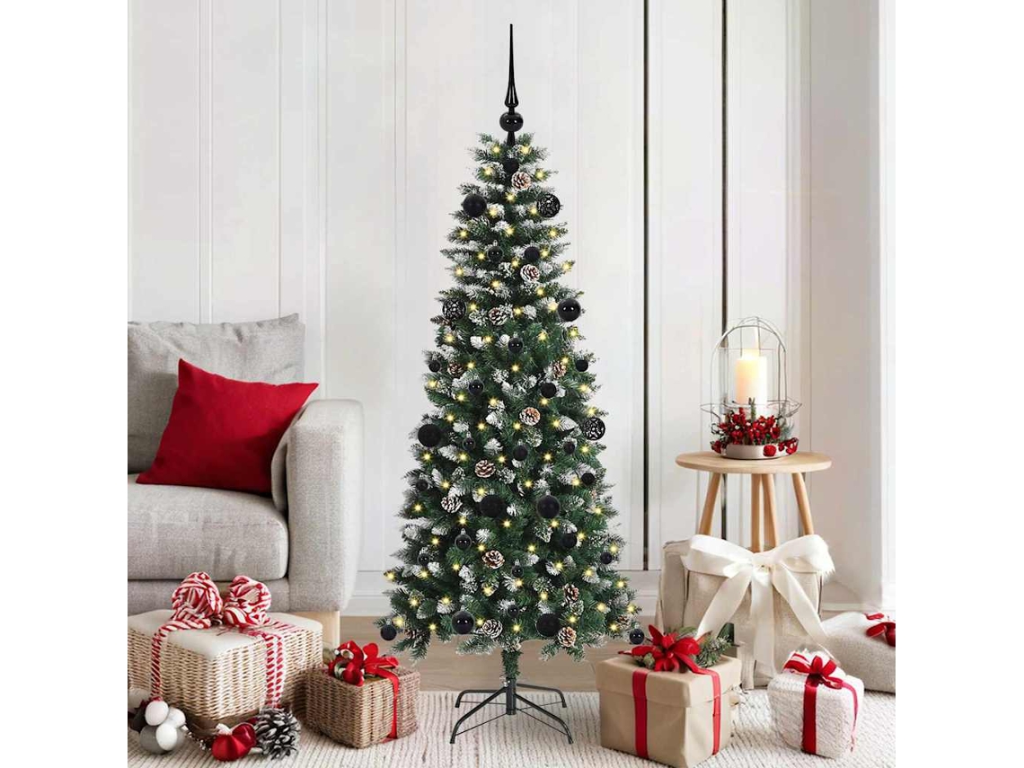 Vidaxl Árvore De Natal Artificial Verde 150 Cm Pvc, Plástico E Aço