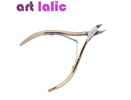 Aço Inoxidável Prego Cutícula Nipper Mola Dupla Ferramenta De Unhas Removedor De Pele Morta Dedo Do Pé Cortador Ouro Art Lalic
