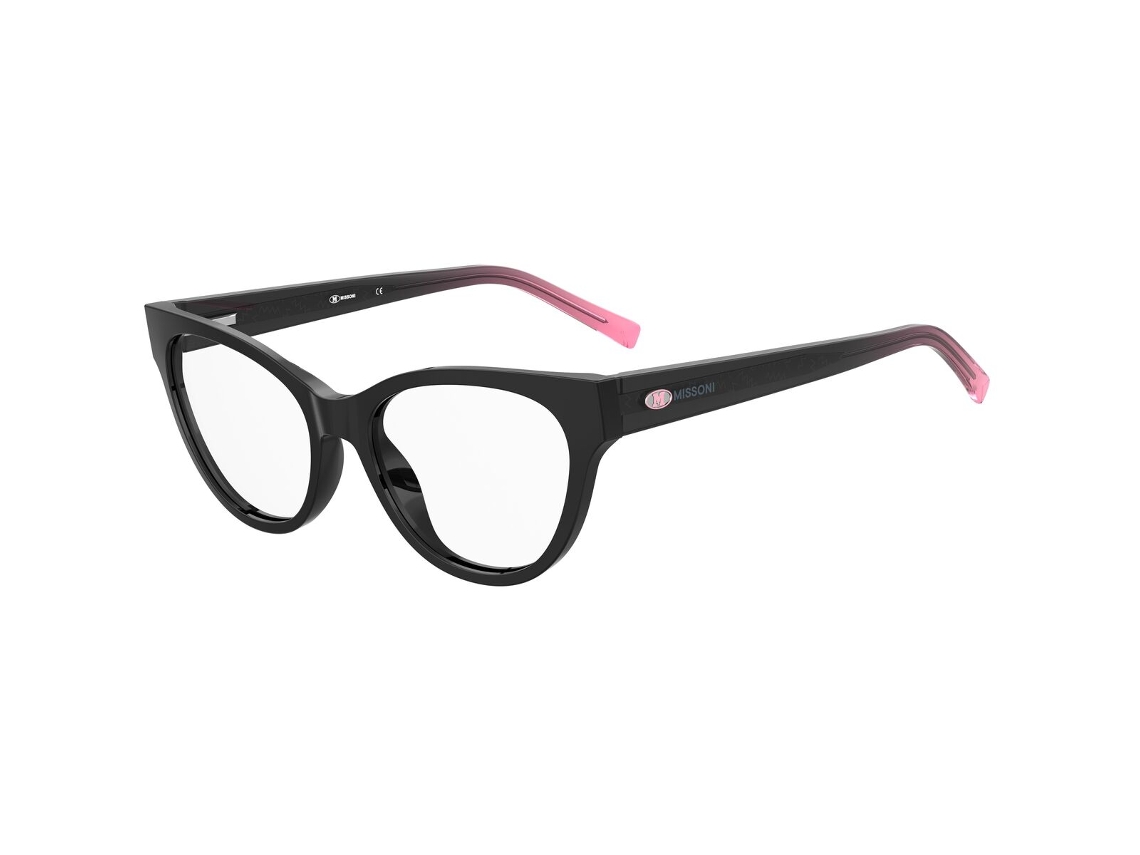 Armação de óculos feminina Missoni Mmi-0097-807f317 (preta - acetato - Ø 53 mm)