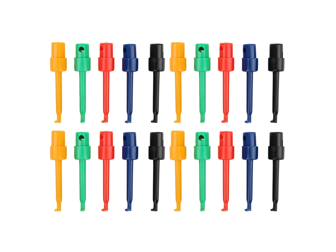 20pcs Gancho de Teste Grande Test Clip Grabber Sonda para Teste Eletrônico Acessórios de Multímetro