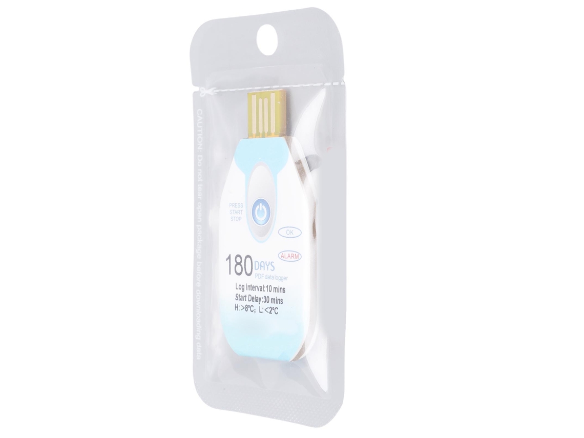 Usb Temperature Data Logger Recorder Ip67 Waterproof 180 Days Recording Eoocoo