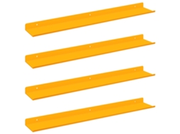 Prateleira Flutuante 4 Pcs Amarelo Mostarda 60x8,5x2,5 Cm MAISON EXCLUSIVE