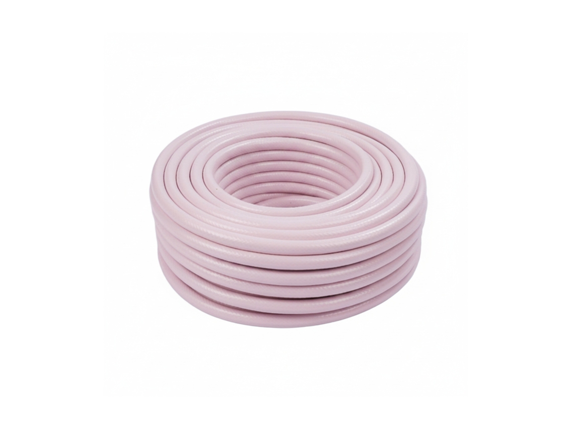 Relaxdays Mangueira De Jardim, 20 M, Universal 1/2'', Resistente A Uv E Intempéries, Têxtil, Pp, Rosa