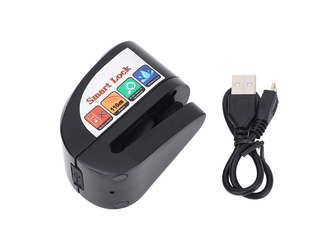 Candado De Disco Moto Antirrobo Alarma Bluetooth Impermeável Alto Decibel