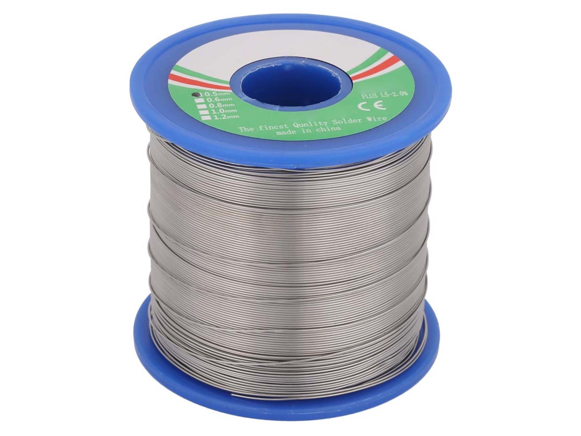 Fio De Estanho 0,5 Mm, Bobina De Solda 40% Estanho Para Produtos Eletrônicos, Ferro De Solda, 1 Unidade