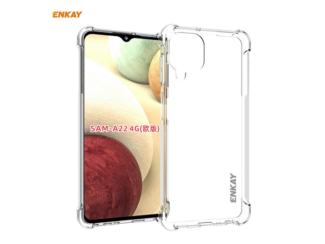 Capa Protetora Transparente Enkay Hat-prince Em Tpu, Resistente A Impactos E Antiderrapante, Para Samsung Galaxy A22 4g (versão Europeia).
