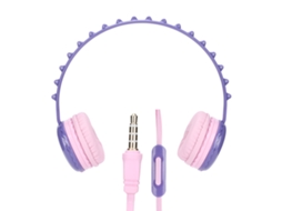 Auriculares con cable Dinosaurio para niños con micrófono, diadema ajustable, 3,5 mm Y18 | S/MARCA