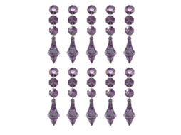 Rebe 10 Peças de Prismas de Cristal para Lâmpada Pendente, Acrílico com Efeito de Reflexão, Decoração Diy Zekai Morado