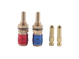 2 Peças Conector Rápido Adaptador Refrigerado Por Água 8mm Para Soplete Tig De Soldadura