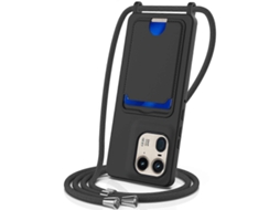 Capa Traseira De Silicone Líquido Com Cordão Para Motorola Moto X50 Ultra 5g / Motorola Edge 50 Ultra 5g