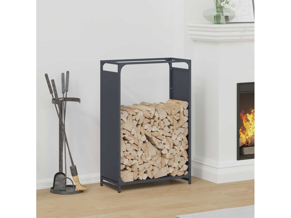 Vidaxl Suporte Para Lenha 60x28x90 Cm Aço Laminado A Frio Antracite