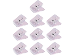 Conjunto De 10 Prendedores Quadrados Acrílico, 30x32mm, Coloridos, Ideais Para Fotos, Recibos, Sacolas De Alimentos E