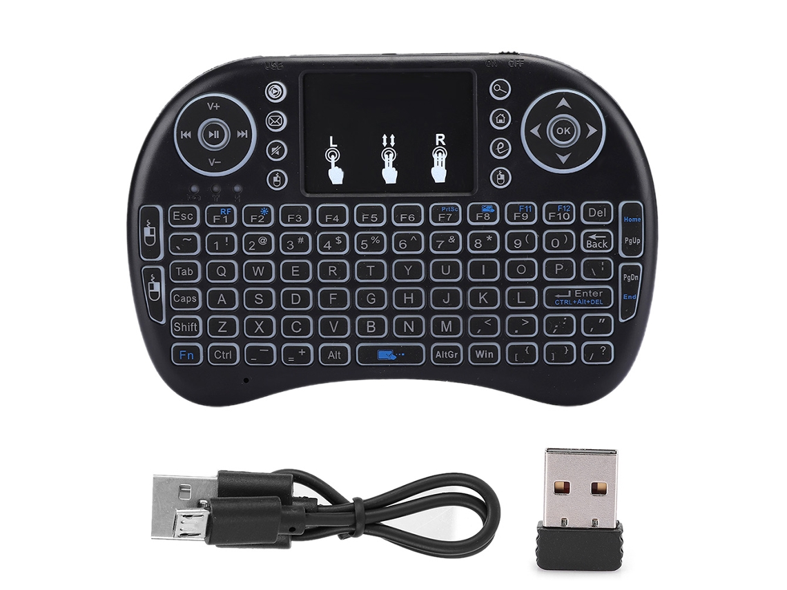 Teclado Sem Fio Mini Usb LAXISCREED Luz Três Cores 2.4g