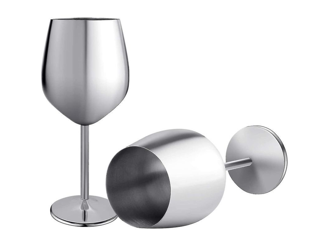 Copo de vinho Nova Line, 2 copos de aço inox 304, 500ml, anti quebra S/MARCA