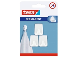 Gancho Adesivo Permanente Retangular Branco TESA emb. 3 un