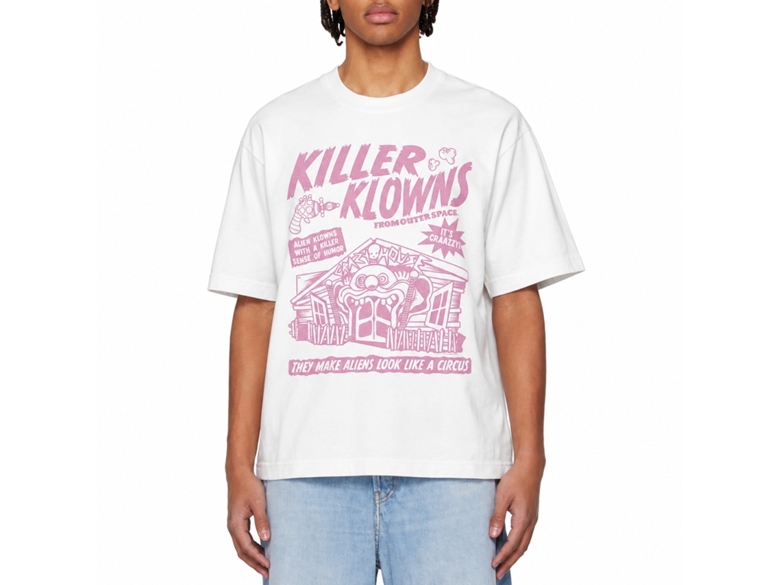 Rockinstone Killer Klowns Klown Flyer White Adult T-shirt Size:l