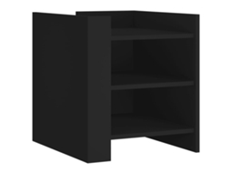 Bedside Cabinet, Bedside Cabinets Vidaxl Preto Madeira Processada (n/a)