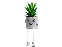 Plantas Artificiais em Vaso Decorativas Boneca de Pernas Longas Succulent para Interior e Exterior