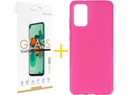 Kit Capa e Película Samsung Galaxy S20 FE SKYHE Liso (Rosa)