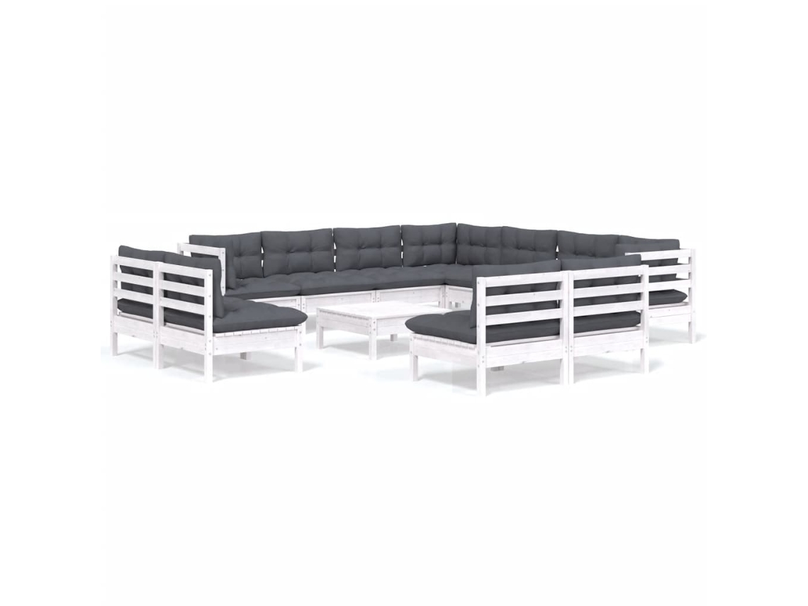 Garden Lounge Set, Garden Lounge Sets Vidaxl Branco Madeira De Pinho (n/a)
