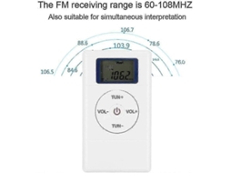 Rádios de Fone Ouvido Portátil, Mini Sintonizador Digital Fm Rádio Leitor Walkman com Lanyard e Bateria Recarreg GOKOCO