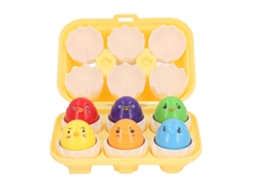6pcs Jogo De Pareamento De Ovos Com Forma Realista Twist Educativo Precoce Para Crianças Df31