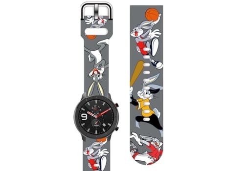 Bracelete Silicone Suave Personalizada Samsung Galaxy Watch Bluetooth 45Mm Bugs Bunny