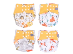 Mali 4pcs Fraldários Laváveis Reutilizáveis À Prova D'água Respiráveis Soft Bolso Bebê