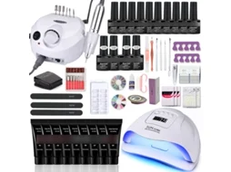 Manicure Set, LOVEBABYLY Nail Art Kit With 120w/54w Led Nail Lamp,Colors Uv Polishing Gel Polishing Nail Art Kit Combo H1
