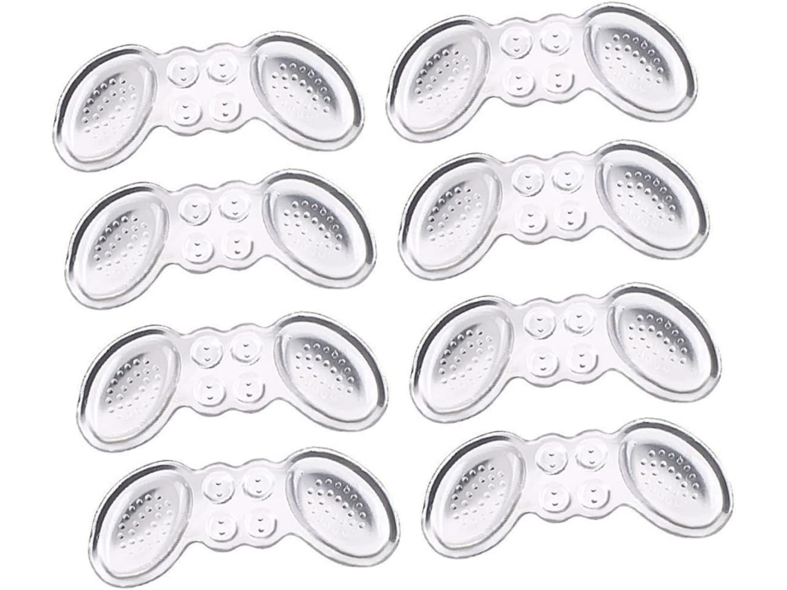 4 Pares De Adesivos Transparentes Antiderrapantes Para Calcanhar, Almofadas De Gel Para Proteção Dos Pés, Suporte