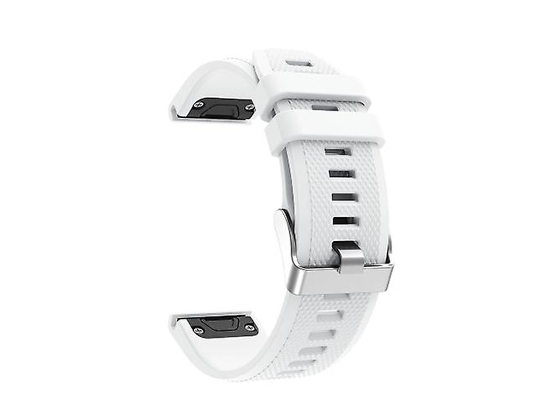 Lurelia Pulseira De Relógio Garmin Fenix 5 Em Silicone Branco, Acabamento Moderno