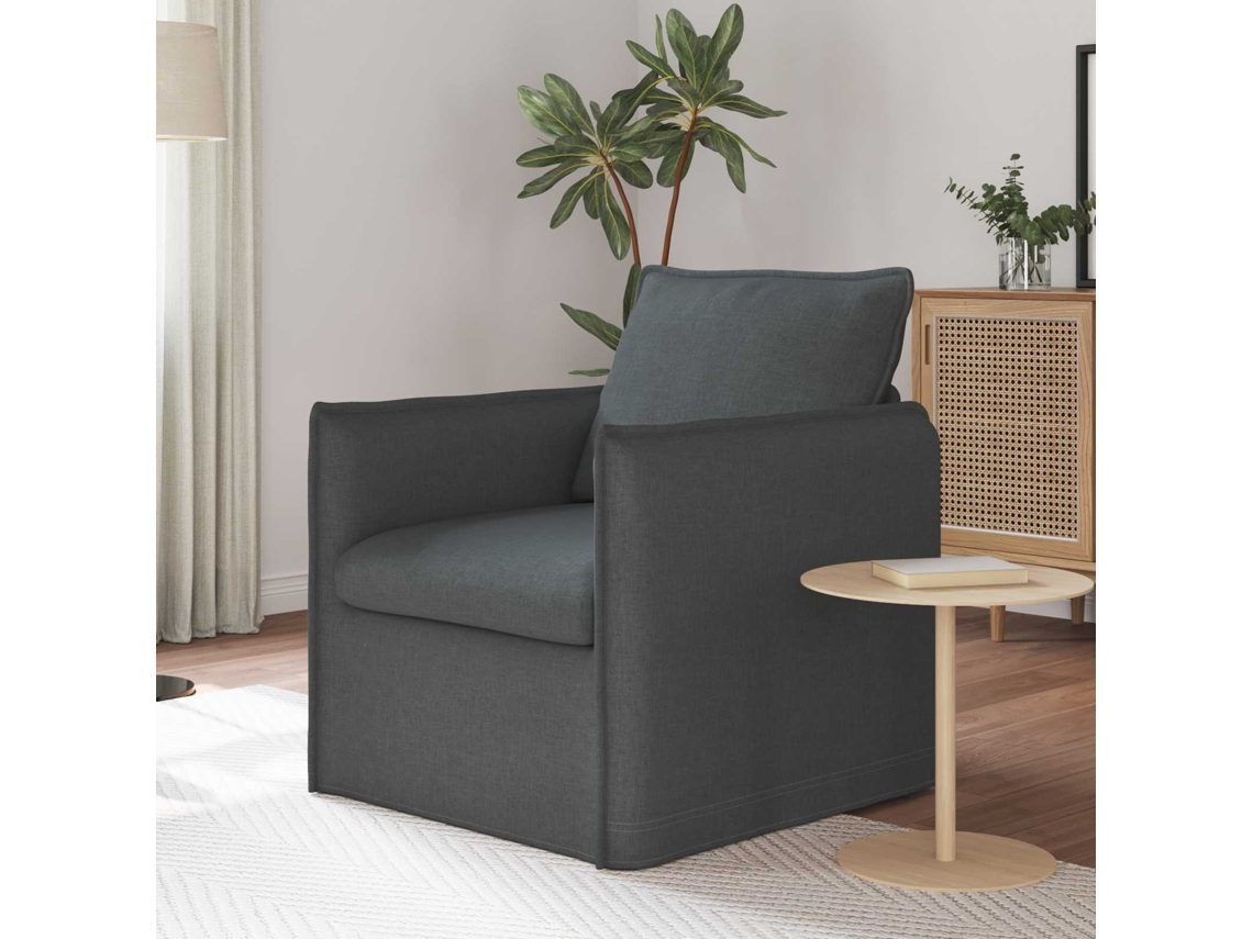 Vidaxl Sofá Cinza Escuro 75 X 82 X 85 Cm Tecido