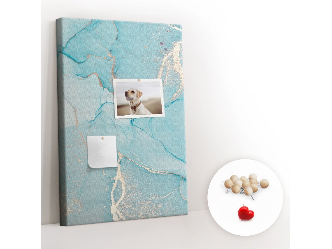 Quadro De Cortiça Mármore Decorativo Para O Escritório Espelharte (40x60 Cm)