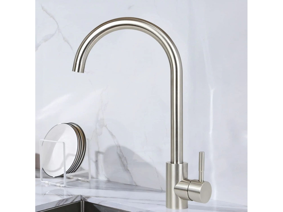 Nettlife Torneira De Cozinha Torneira De Alta Pressão Torneira Giratória 360° Em Aço Inoxidável Para Lava-loiça De Cozinha, Para Uso Diário