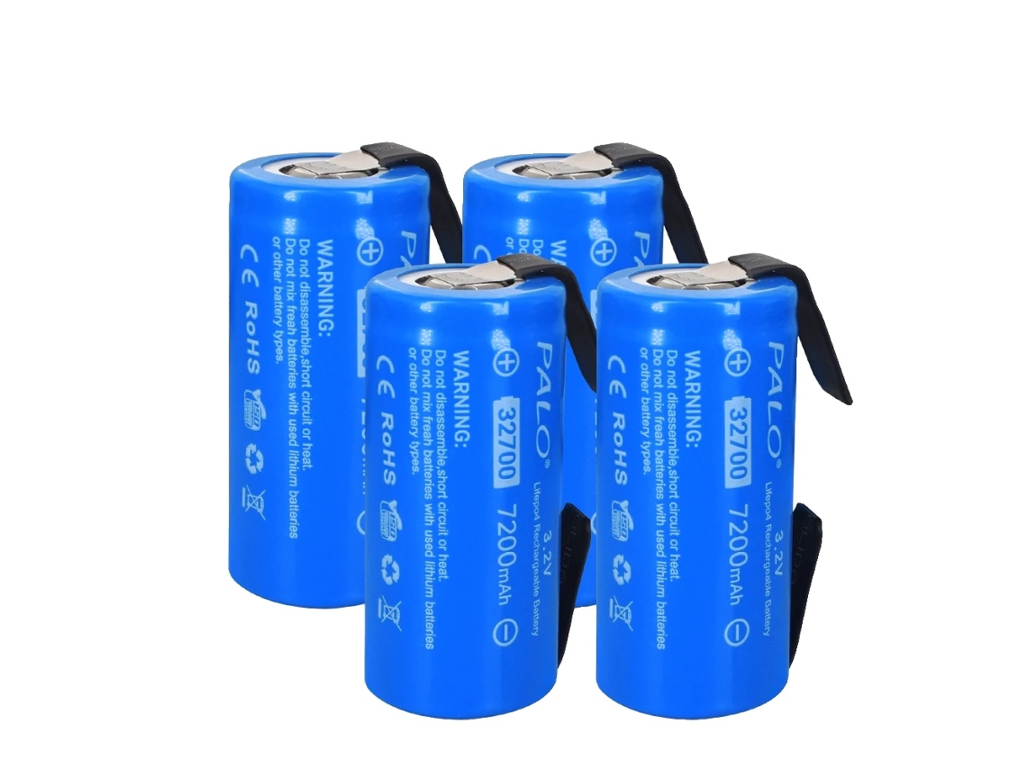Bateria Palo 32700 Lifepo4, Capacidade De 7200mah, Voltagem De 3.2v,4 Pcs Oem