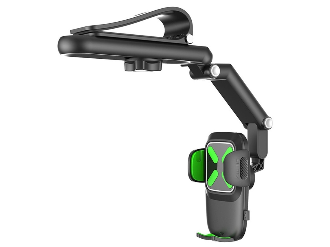 Adjustable, Solar-powered, Rugged, Green G10 Car Phone Holder.