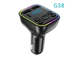 Carregador Mãos Livres Usb Carro Transmissor Fm Player Disco  Bluetooth