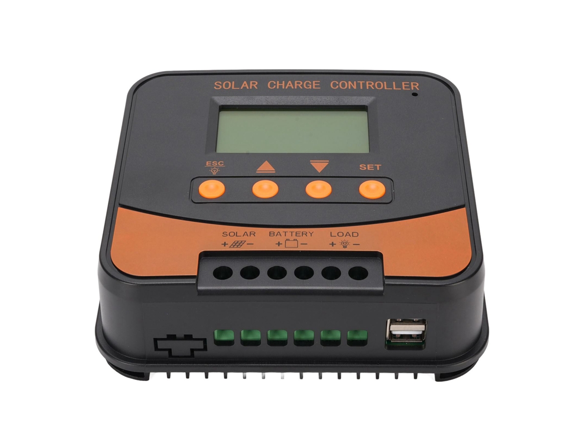 Controlador de carga solar Mppt 10a 12v 24v auto com display LCD para baterias gel, sla, LFP, Li S/MARCA