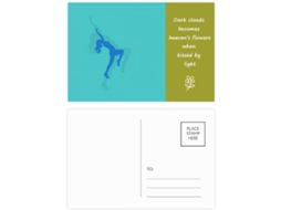 Conjunto de 20 Cartões Postais com Cartão Agradecimento Intitulado "blue Dances Plump Girl Poetry" 14,6 X 9,8