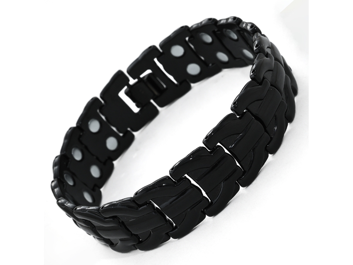 Pulseira De Cobre, Bracelete De Terapia Magnética, Ajustável (preto) Spqment