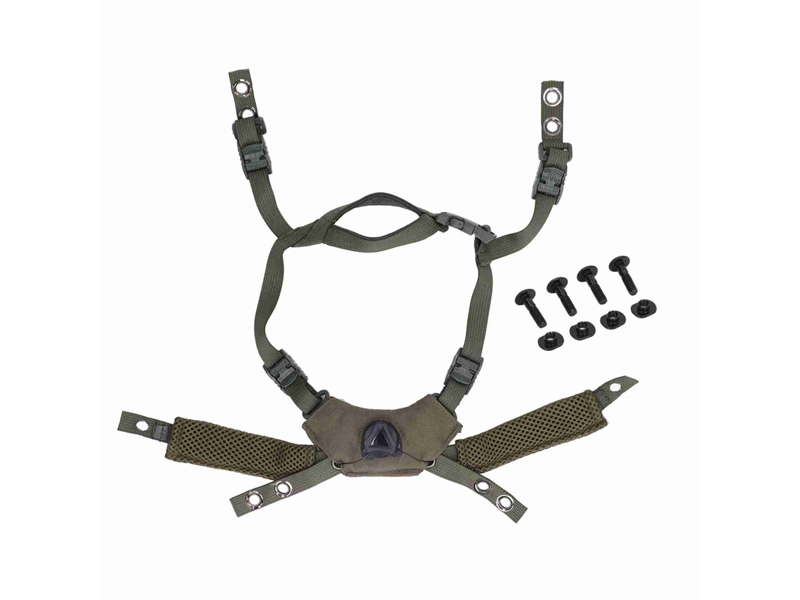 Omni-sistema De Suspensão Com Regulador Dial E Cinto De Queixo Para Capacete Fast Mich Wendy Cor Od Verde