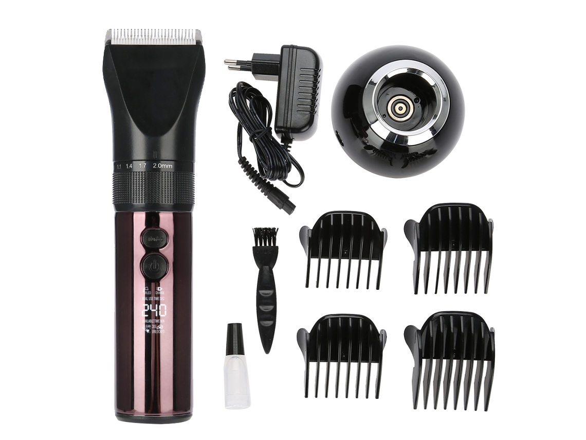 2026 cortadora de Cabelo Elétrica Lcd com Base de Carga 360° Recarregável Profissional Trimmer Inteligente