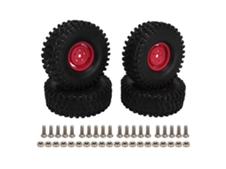 Mali conjunto de Rodas Rc 4pcs 1.9 Polegadas Diâmetro 120mm Pneus Plásticos para Carro Off Road Rc Escala 1/10 Vermelho