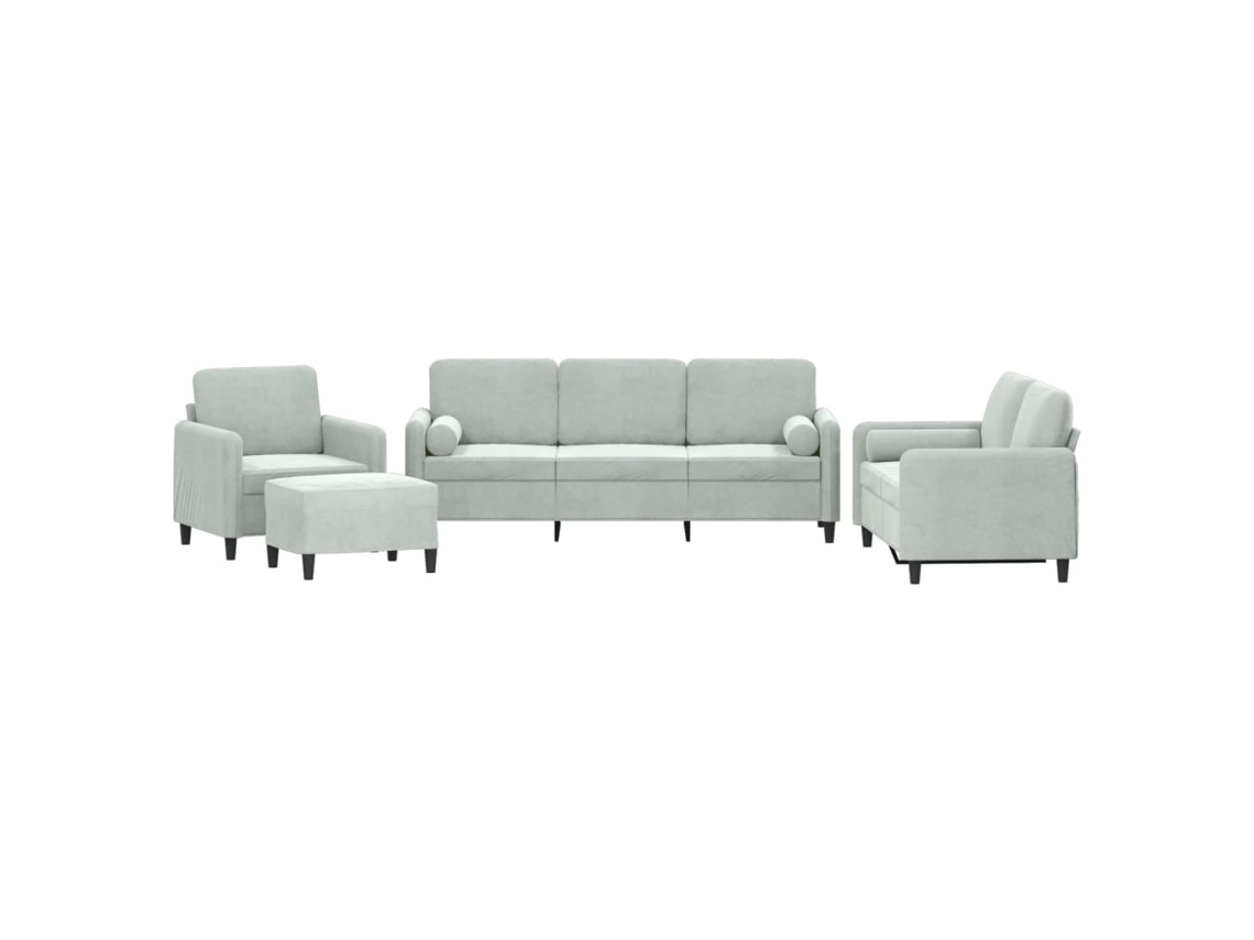 Sofa Set, Sofa Sets Vidaxl Cinzeto Veludo (n/a)