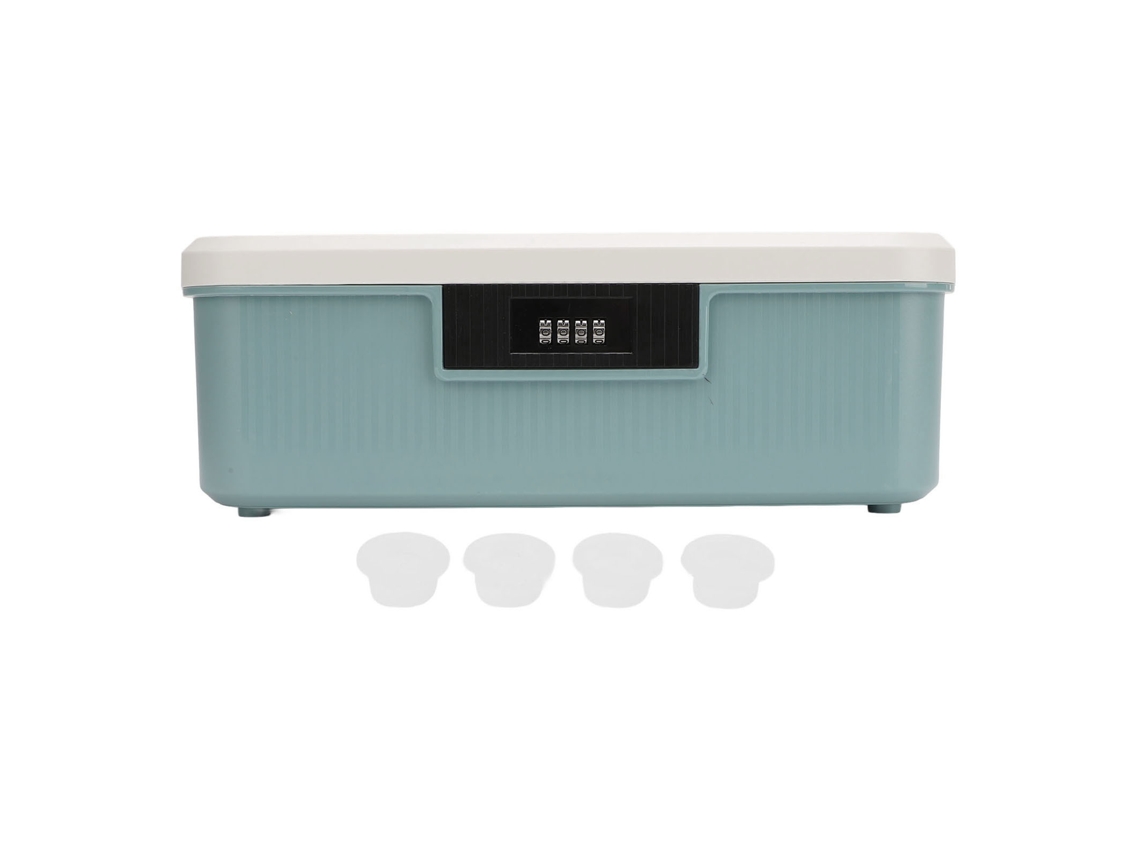 Organizador de mesa de maquiagem com tampinha, luxo, múltiplos compartimentos, armazenamento de brushes e cosméticos, branco | S/MARCA
