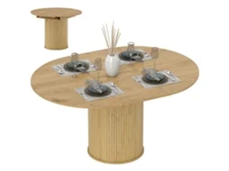 Mesa Expansível para 6 a 8 Pessoas em Madeira e Aço, Colorida