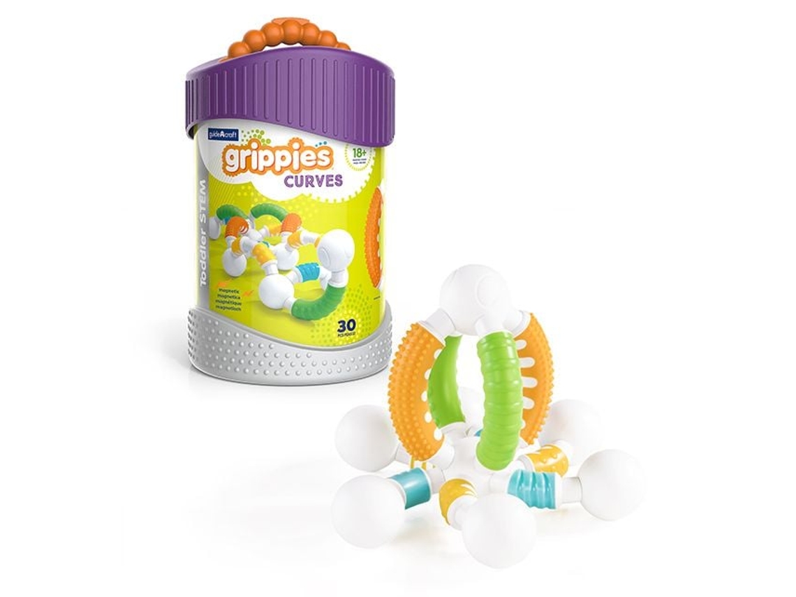 Brinquedos Magnéticos Guidecraft Grippies Curves Brinquedos Educativos De Construção