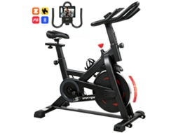 Bicicleta Ergométrica com app, resistência magnética, LCD, ajustável, suporte para celular BTFORUS