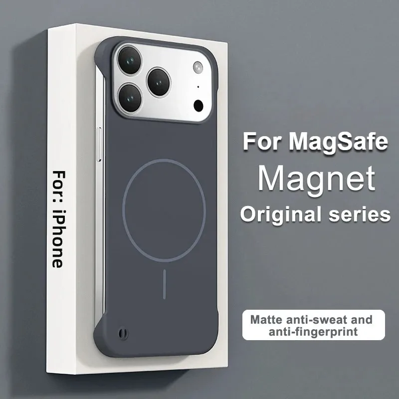 (cinza, Iphone 15 Plus) Capa Protetora Térmica Fosca, Ultrafina, Sem Bordas E Com Toque Suave, Com Encaixe Magnético Magsafe.